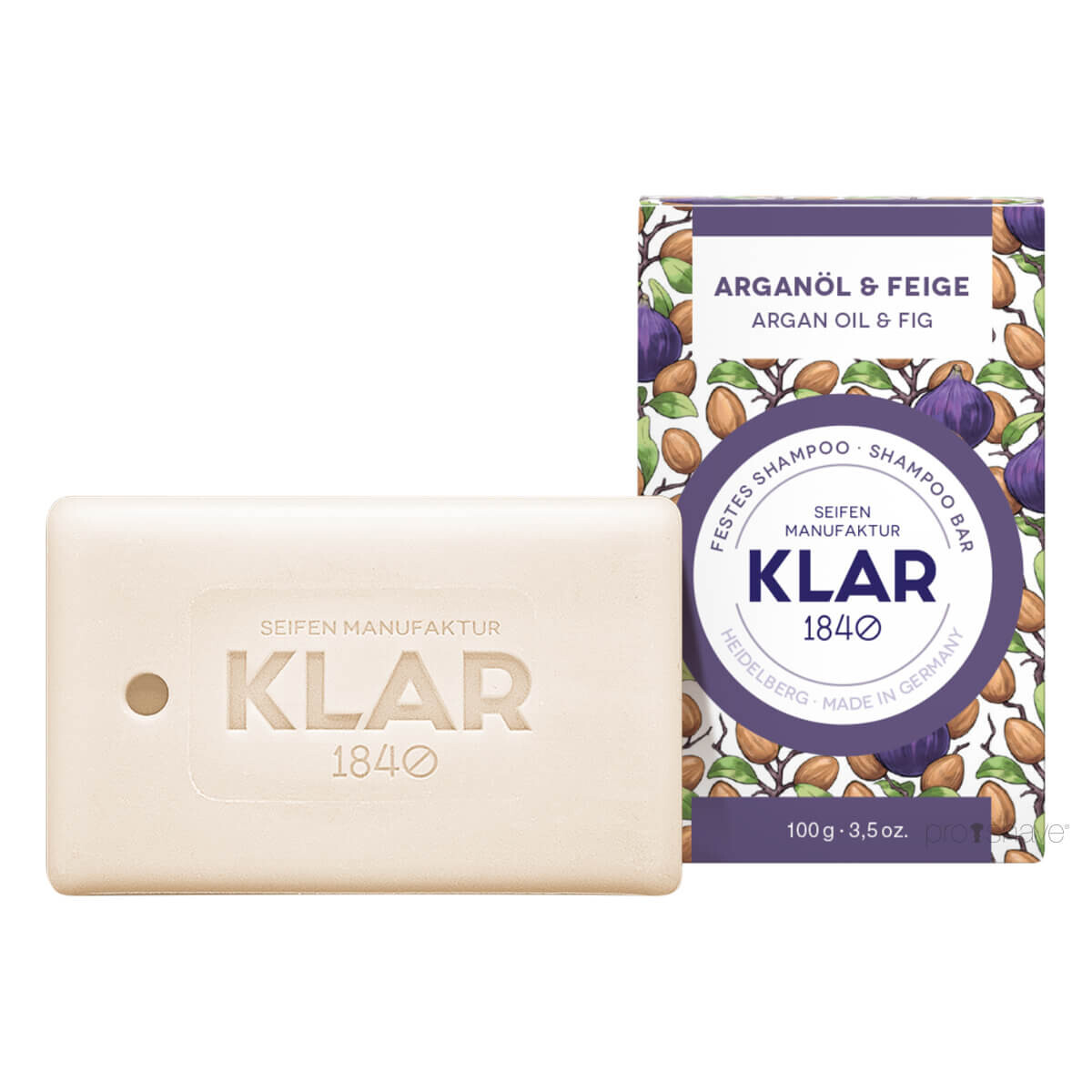 Klar Seifen Shampoo Bar med Arganolie og Figen - 100 Gr