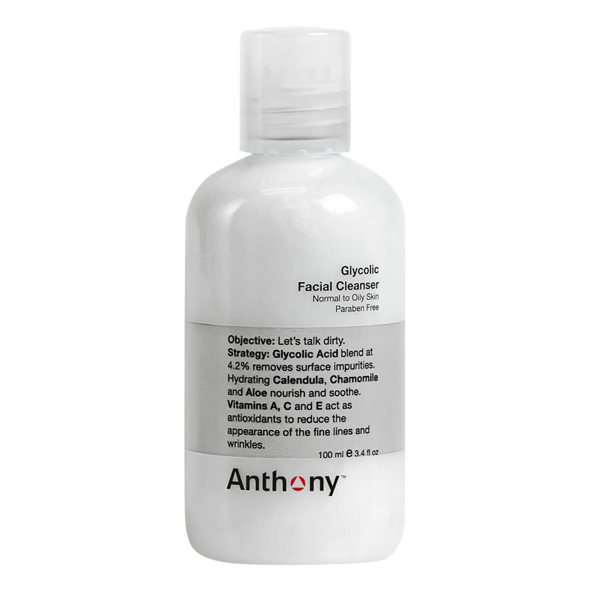 Anthony Logistics Glycolic Ansigtsrens Rejsestørrelse 100 ml