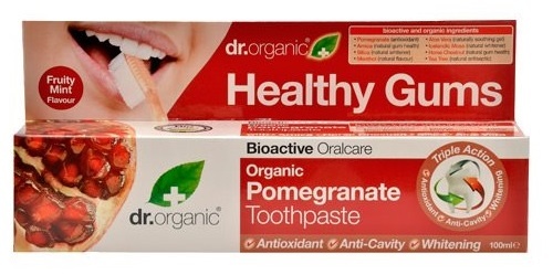 Dr. Organic Granatæble Tandpasta 100ml - Triple Action