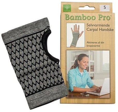 Bamboo Pro Selvvarmende Carpal Handske - Str. S 1stk