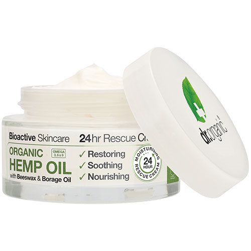 24 Timer Redningscreme med Hampolie fra Dr. Organic