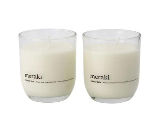 Meraki Duftlys Forest Rain - Sæt med 2 stk.