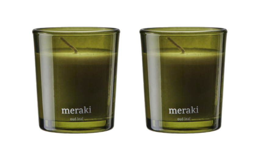 Meraki Duftlys Oud Leaf - 2 Stk til Elegance i Hjemmet