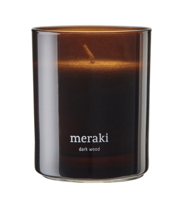 Meraki Duftlys Dark Wood - Skab Hygge i Dit Hjem