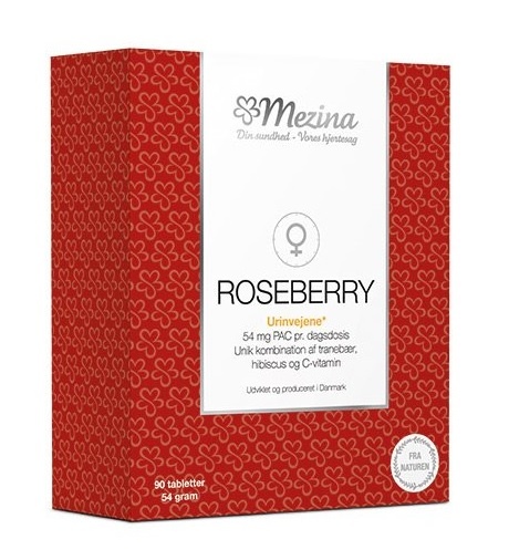 Roseberry 90 tabletter med tranebær og hibiscus
