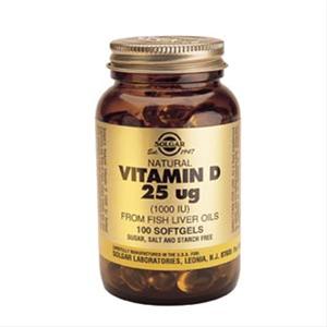 Solgar D-Vitamin 25 Mcg Softgels - 100 Kapsler på Tilbud