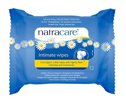Natracare Økologiske Intim Vådservietter - 12 Stk