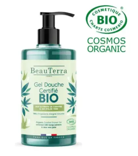 Beau Terra Økologisk Shower Gel med Grøn Te Duft 750ml