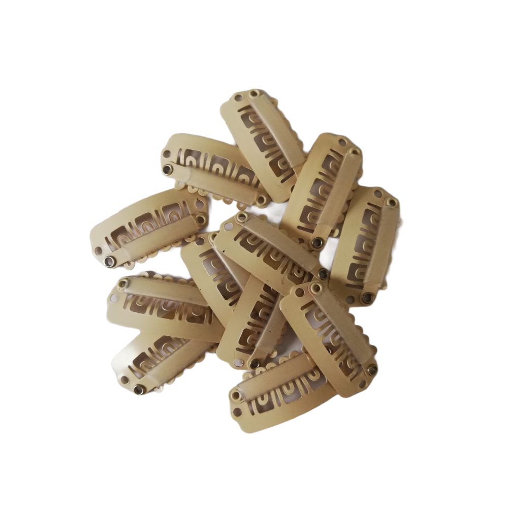 Beige Clips til Hårforlængelser - Beskyt dit Hår!