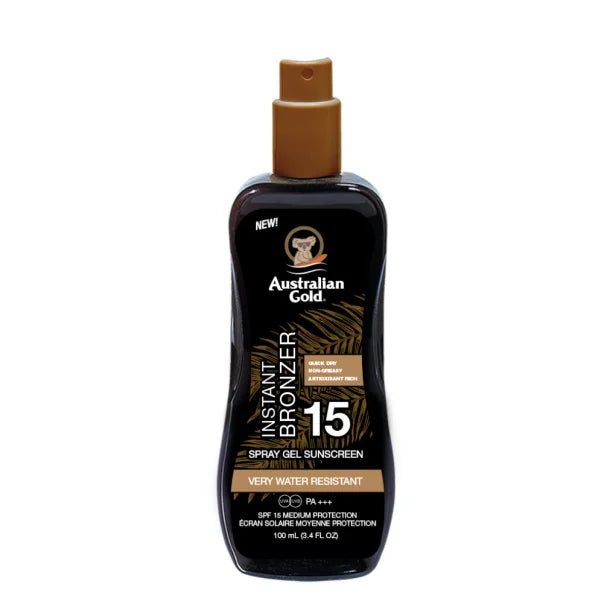 Australian Gold Solcreme Spray SPF 15 med Bronzer 100 ml