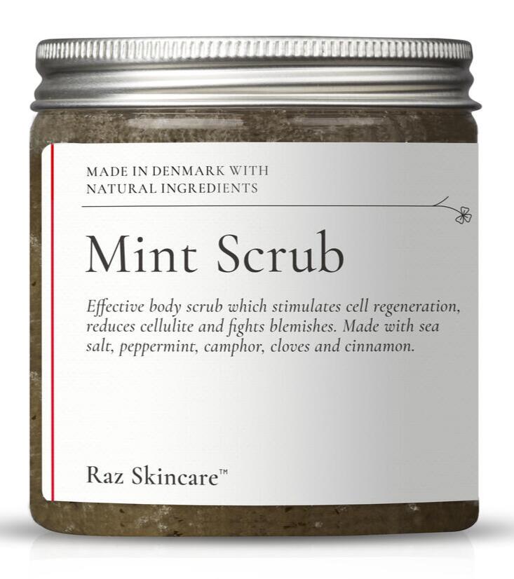 Raz Skincare Mint Scrub 200 G - Effektiv Kropsskrub