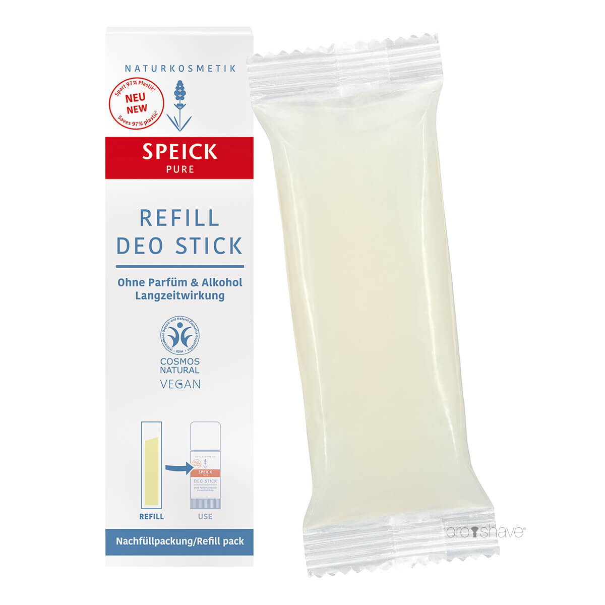 Speick Pure Deo Stick Refiller 40 Ml - Frisk Dufte hele Dagen