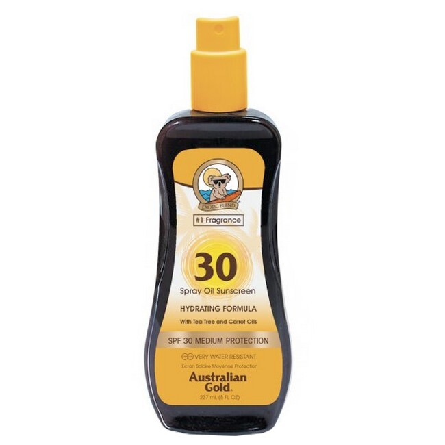 Australian Gold Spray Sololie med Gulerod & Tea Tree SPF 30