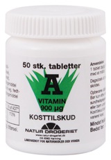 A-vitamin 900 Mcg - 50 tabletter til sundhed og skønhed