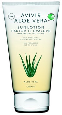 Avivir Aloe Vera Solcreme SPF15 - 150 ml til solbeskyttelse