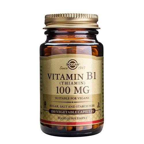 Solgar B1 Vitamin 100 Mg - Thiamin Kosttilskud 100 Kap