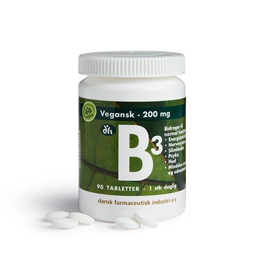 Dfi B3 200 Mg - Vegansk Niacin Vitamin (90 Tabl.)