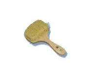 Badebørste i Træ med Naturhår - Firkantet Design