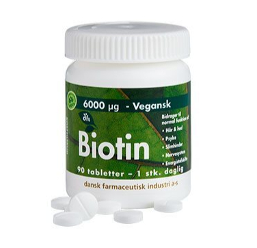Dfi Biotin 6000 Mcg - 90 tabletter til skønhed