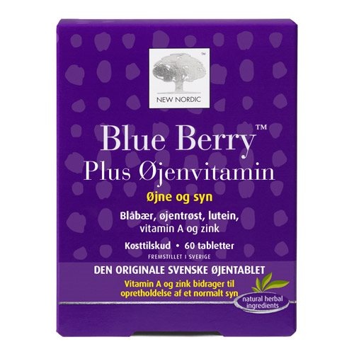 Blue Berry Plus Øjenvitamin 10mg - 60 tabletter på tilbud!