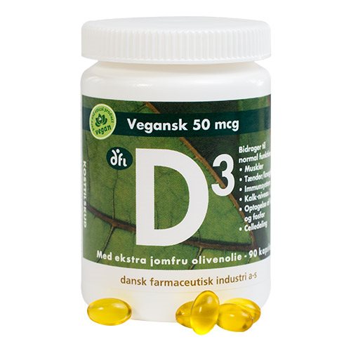 Dfi D3 Vitamin 50 Mcg Vegansk - 90 Kapsler til Skønhed