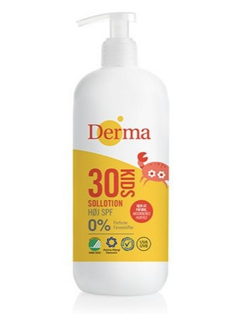 Derma Kids Solcreme SPF 30 - Allergivenlig 500ml