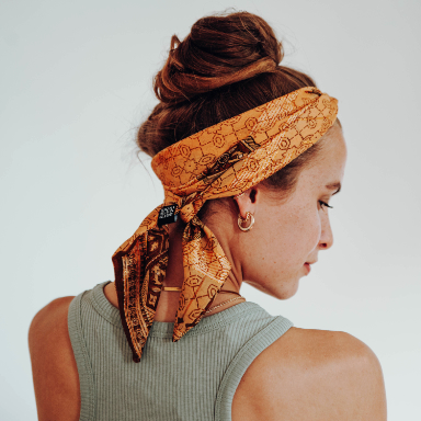 Fair Squared Upcycling Hårbånd i Vintage Sari Stil