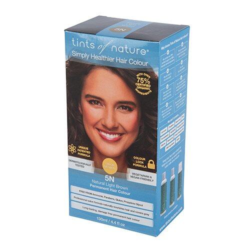 Tints Of Nature Økologisk Hårfarve 5N Lys Brun 130ml