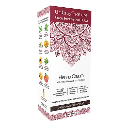Hårfarve Henna Creme Chocolate fra Tints Of Nature, 70 ml