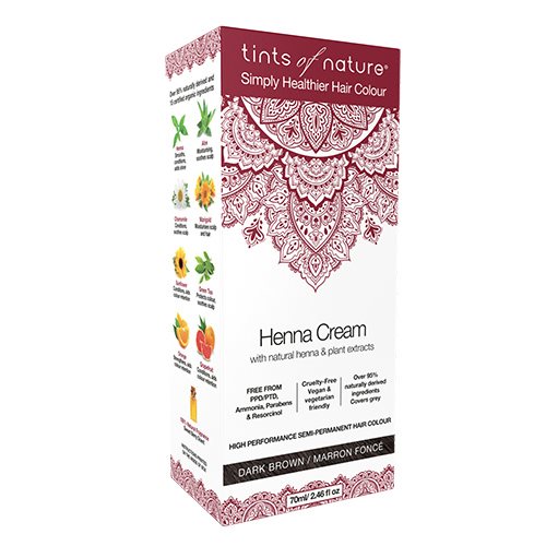 Henna Hårfarve Creme Mørk Brun Tints Of Nature 70 Ml