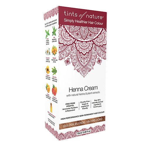 Hårfarve Henna Creme Golden Blonde - Tints Of Nature 70 ml