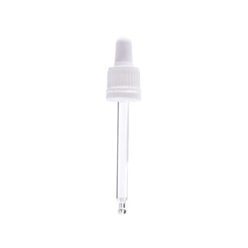 Hvidt Låg med Pipette - Perfekt til Skønhedsprodukter!