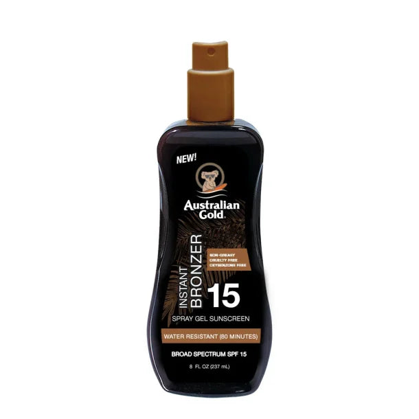 Australian Gold Solcreme Spray Lotion SPF 15 med Bronzer 237ml