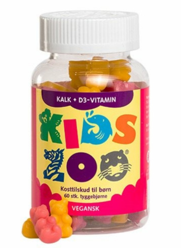 Sjove Kids Zoo Kalk D Gel Kanin - 60 stk. Vitaminer til børn