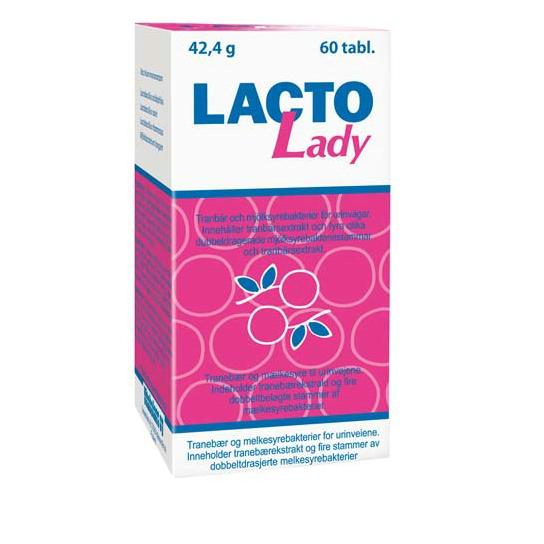 Lactolady 60tab med mælkesyrebakterier og tranebær-ekstrakt
