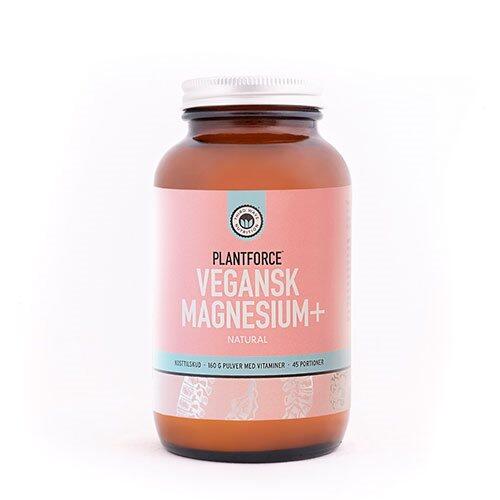 Plantforce Magnesium Natural Vegansk 160g - Tilbud!