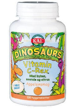 Dinosaurer Vit C Rex Tyggetabletter til Børn - 100 stk.