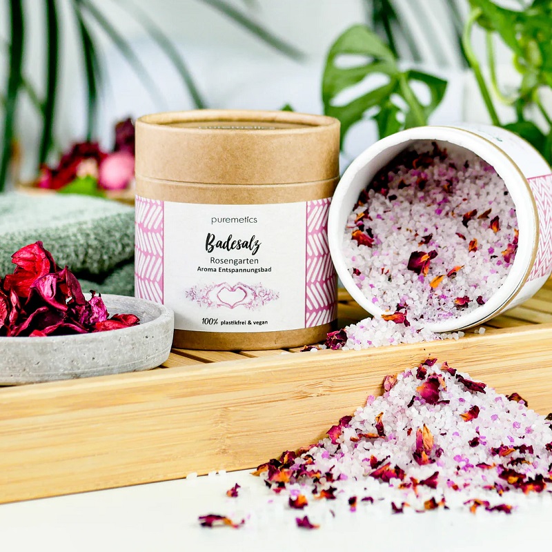 Badesalt med Rose - Naturlig Skønhed fra Puremetics