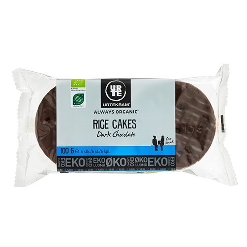 Økologiske Riskager med Mørk Chokolade - 100g