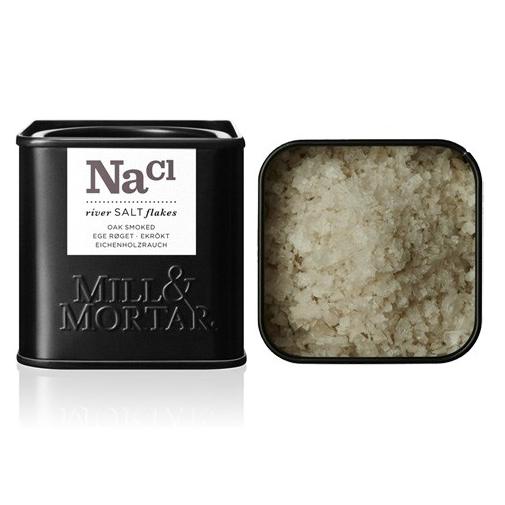 Egetræsrøget Flagesalt fra Mill & Mortar - 80g