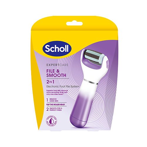 Scholl 2 i 1 Elektrisk Fodplejesystem - Fjern Hård Hud