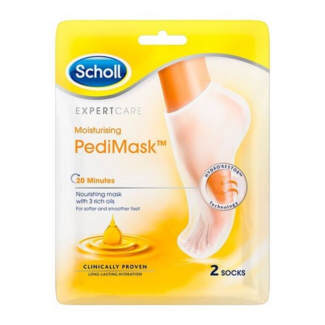 Scholl Fodmaske med 3 Rige Olier og 2 Sokker
