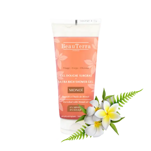 Beau Terra Ultra Rig Brusegel Monoi 200ml - Skånsom Rens