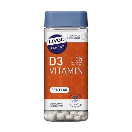Livol D-vitamin 35 Mcg - 350 tabletter til immunforsvaret