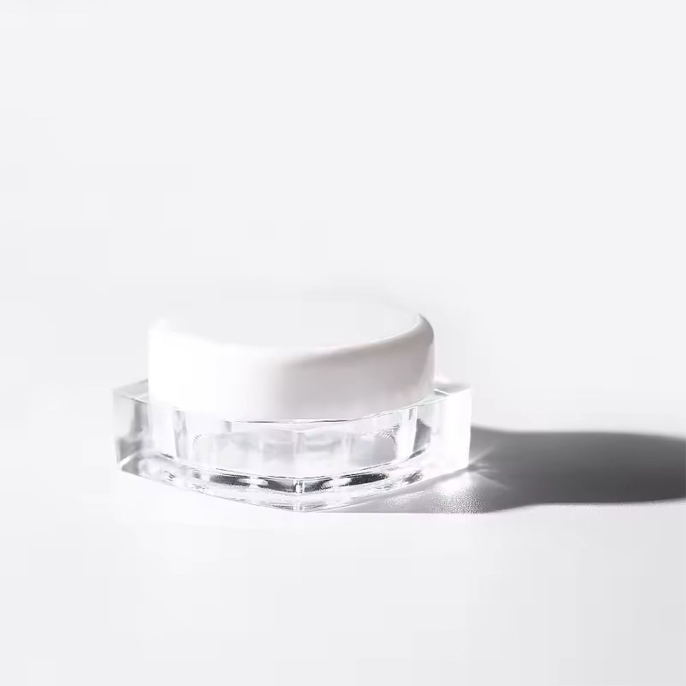 5 Ml Klar Bøtte Med Hvidt Låg - Perfekt til Læbepomade!