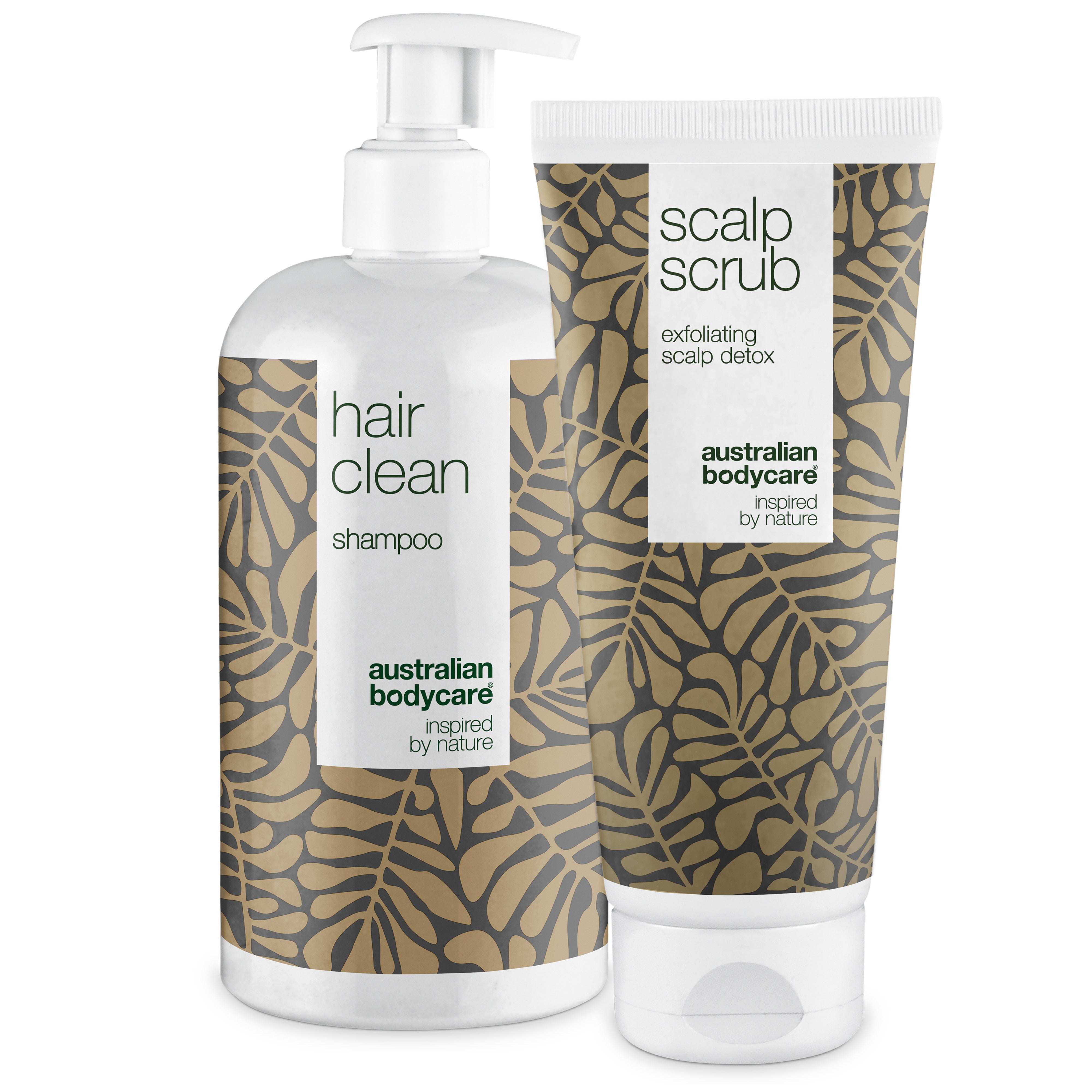 2 Pak Hovedbundsscrub og Tea Tree Shampoo til Uren Hud