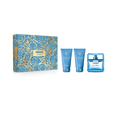 Versace Eau Fraiche Gavesæt med Toilette, Shower Gel & Balsam