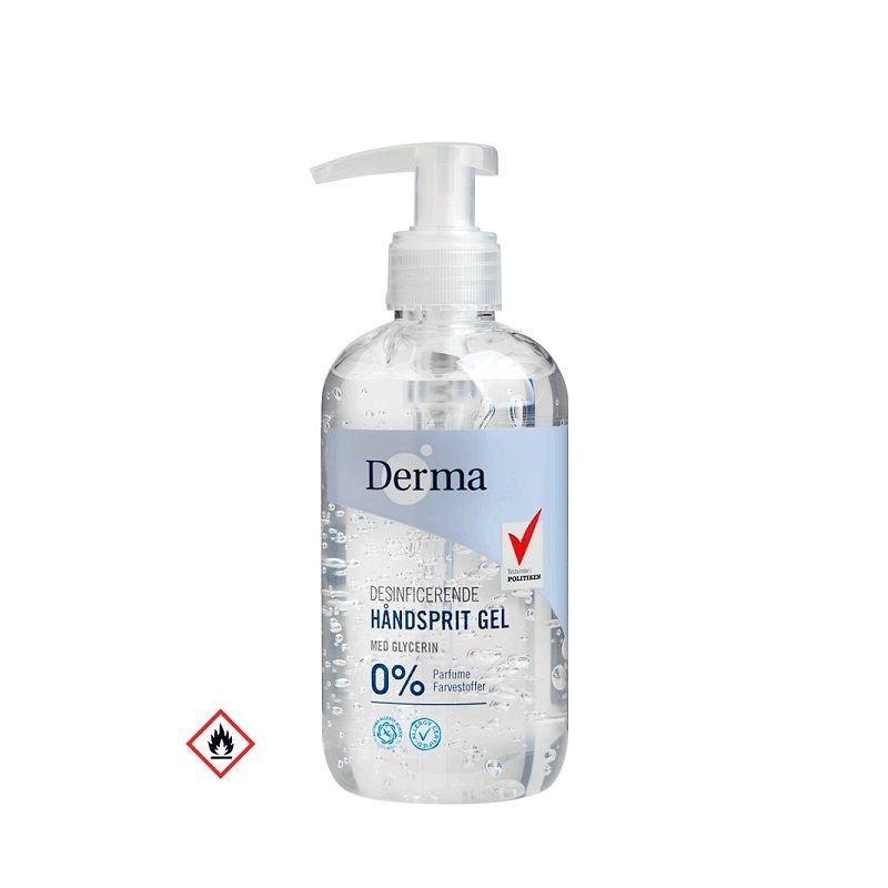 Derma Håndsprit Gel 70% - 250ml til effektiv desinfektion