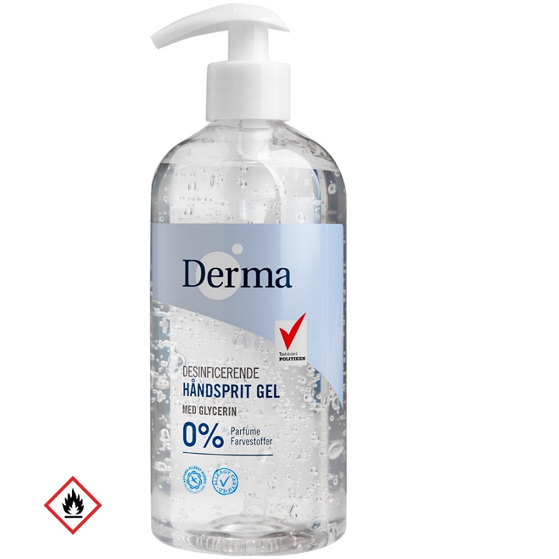 Derma Håndsprit Gel 70% - 500ml til Rene Hænder!