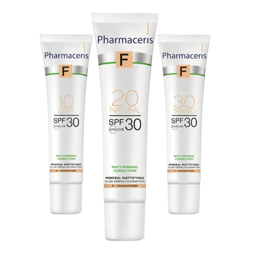 Pharmaceris F Matterende Foundation SPF 30 - Naturlig 20, 30ml